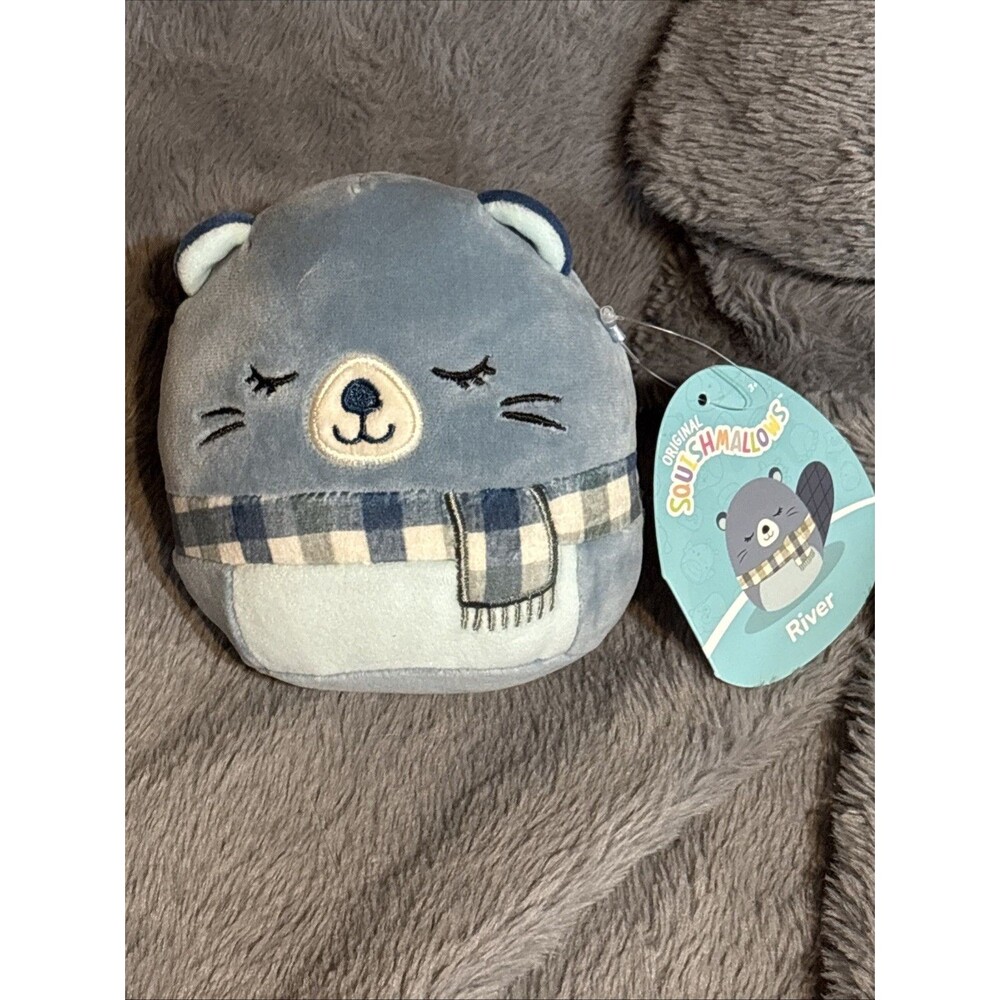 Squishmallows 7" River the Beaver Otter Kellytoy 2022 NWT